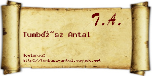 Tumbász Antal névjegykártya